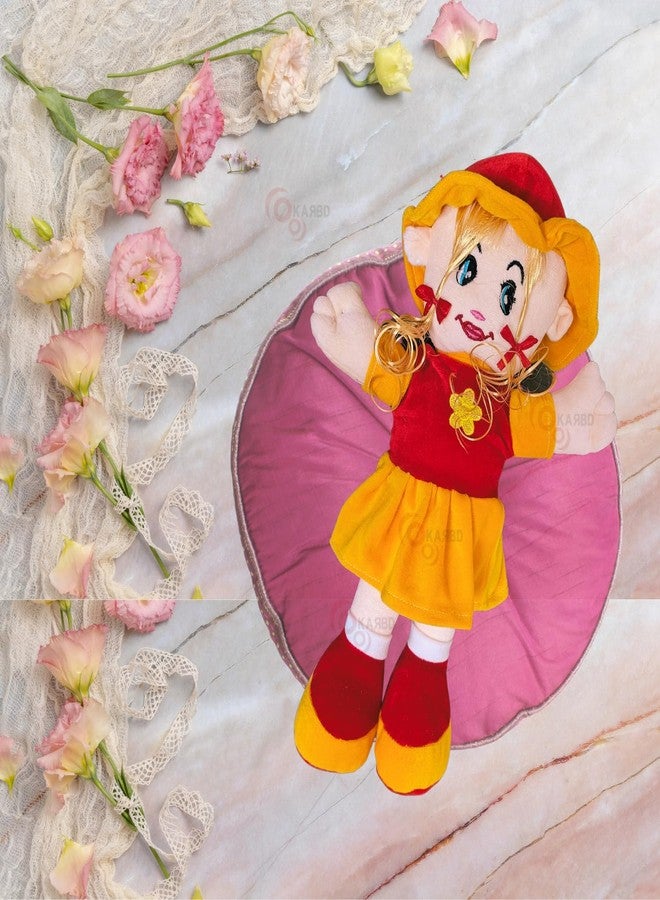 KARBD Rag Doll Super Soft Fabric Textile Cloth Cute Stuffed Girl Doll Washable Huggable Cuddly Plush Toy for Toddlers Babies Kids Girls Children - Image 4